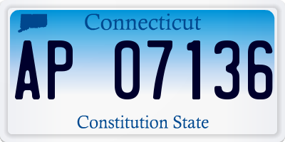 CT license plate AP07136