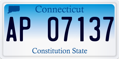 CT license plate AP07137
