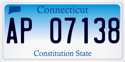 CT license plate AP07138
