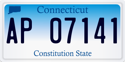 CT license plate AP07141