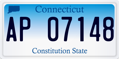 CT license plate AP07148