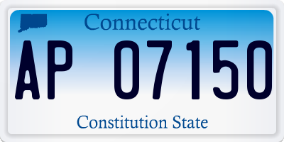 CT license plate AP07150