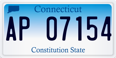 CT license plate AP07154