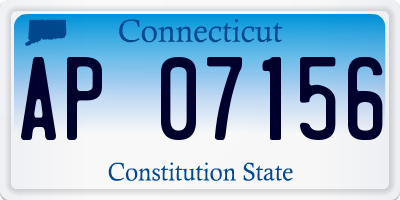 CT license plate AP07156