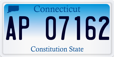 CT license plate AP07162