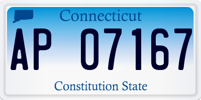 CT license plate AP07167