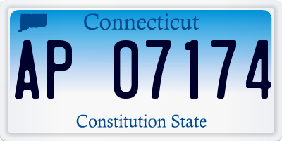 CT license plate AP07174