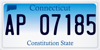 CT license plate AP07185