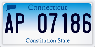 CT license plate AP07186