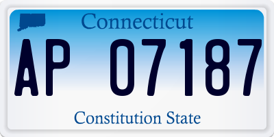 CT license plate AP07187