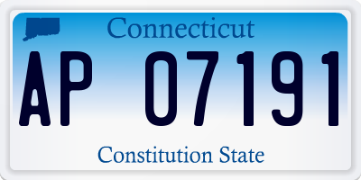 CT license plate AP07191