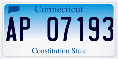 CT license plate AP07193