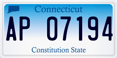 CT license plate AP07194