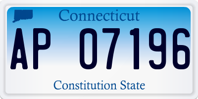 CT license plate AP07196