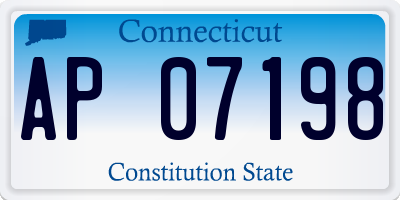 CT license plate AP07198