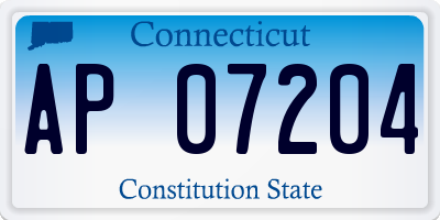 CT license plate AP07204