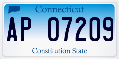 CT license plate AP07209