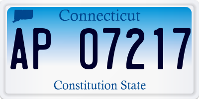 CT license plate AP07217