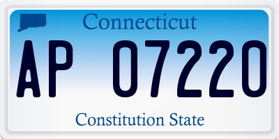 CT license plate AP07220