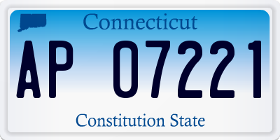 CT license plate AP07221