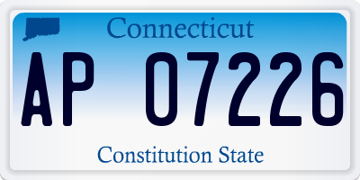 CT license plate AP07226