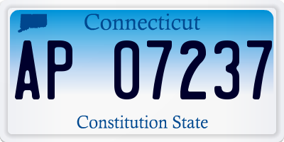 CT license plate AP07237