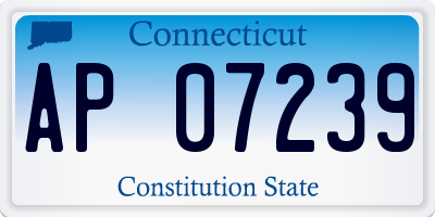 CT license plate AP07239
