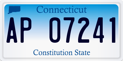 CT license plate AP07241