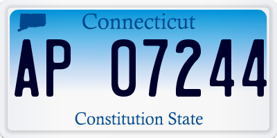 CT license plate AP07244