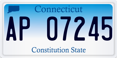 CT license plate AP07245