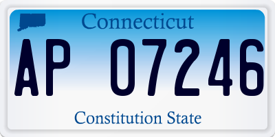CT license plate AP07246