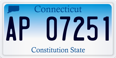 CT license plate AP07251