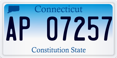 CT license plate AP07257