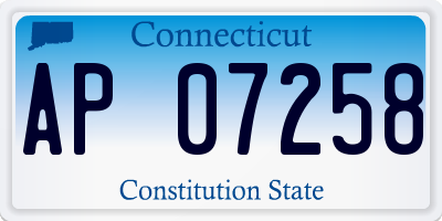 CT license plate AP07258