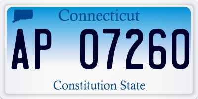 CT license plate AP07260
