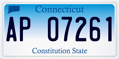 CT license plate AP07261