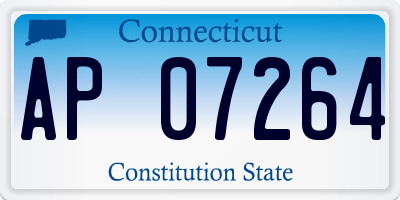 CT license plate AP07264