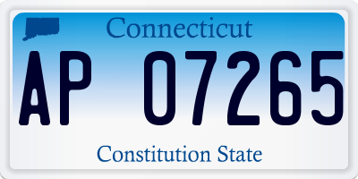 CT license plate AP07265
