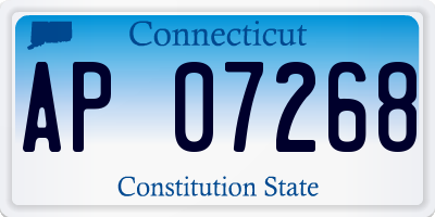 CT license plate AP07268