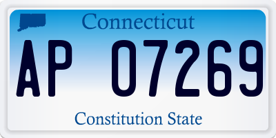 CT license plate AP07269