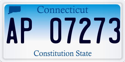 CT license plate AP07273