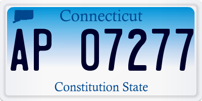 CT license plate AP07277