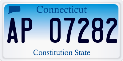 CT license plate AP07282