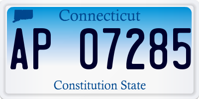 CT license plate AP07285