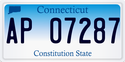 CT license plate AP07287