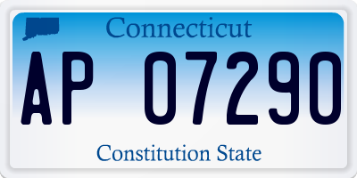 CT license plate AP07290