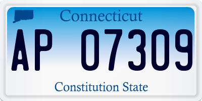 CT license plate AP07309