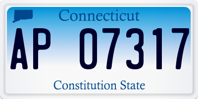 CT license plate AP07317