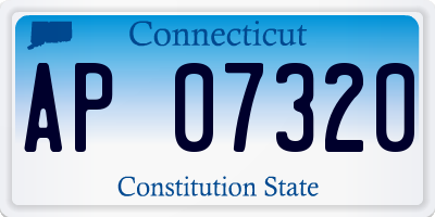 CT license plate AP07320