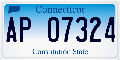 CT license plate AP07324